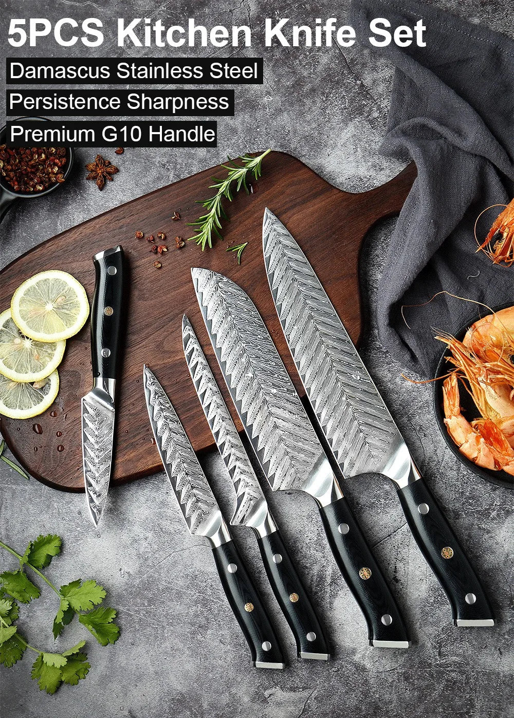 Aokami Forged Damascus Set