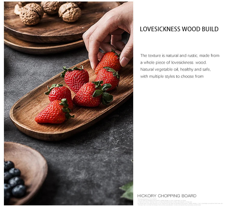 Sorella Handcarved Wood Plate Set