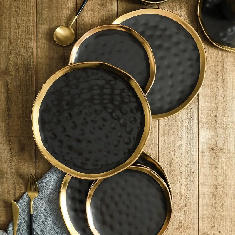 Opulent Gold Rimmed 16-Piece Dinner Set