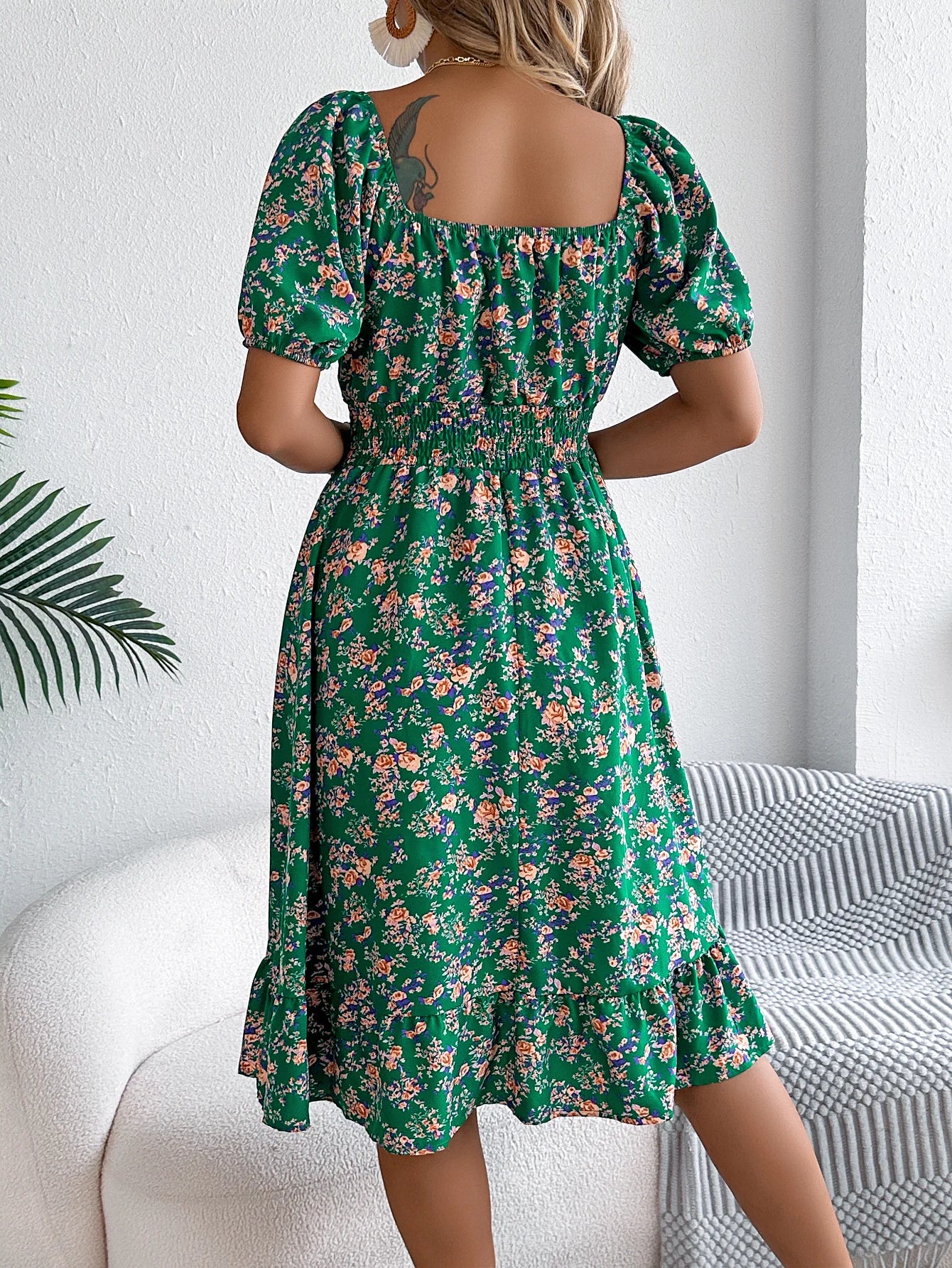 Sonette Ruffle Midi Dress
