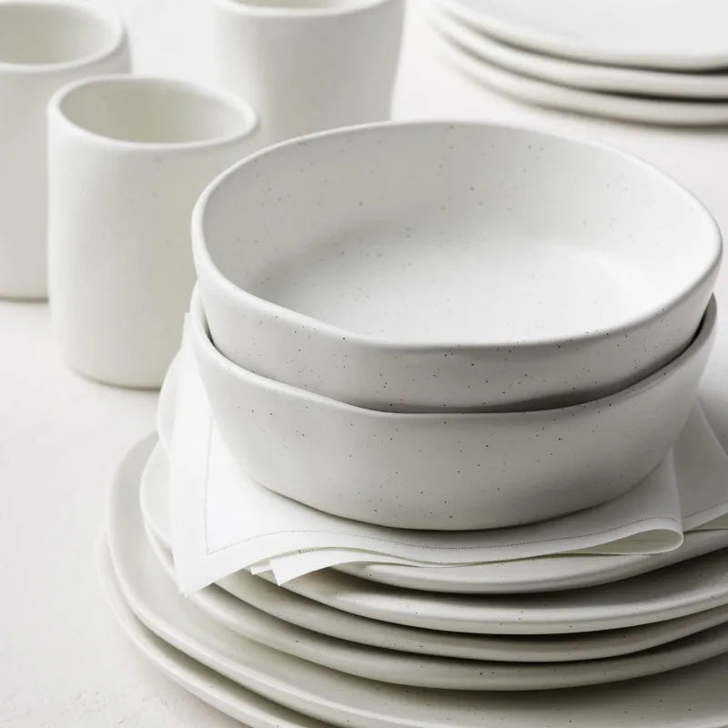 Coastal Stone Debossed Dinnerware Ensemble