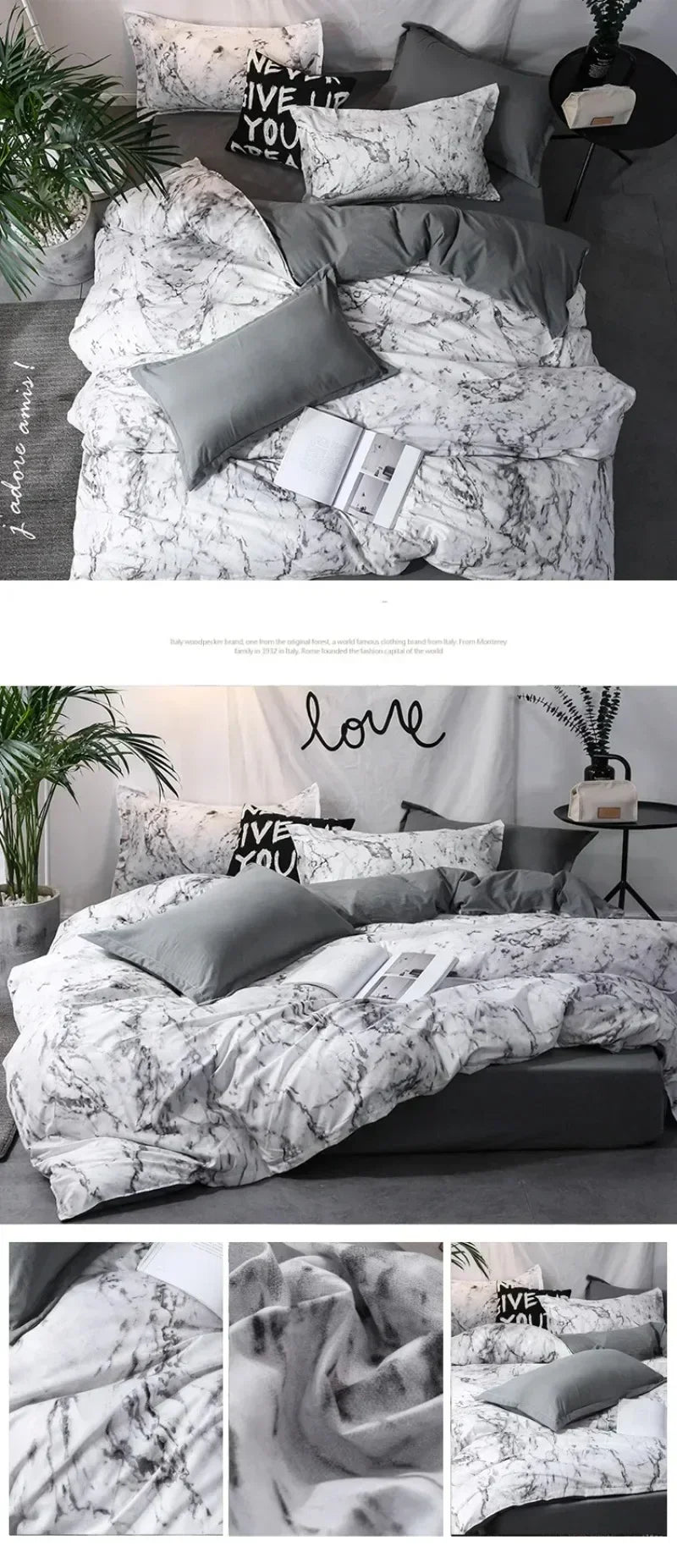 Serene Slumber 3-Piece Comforter and Duvet Cover Set