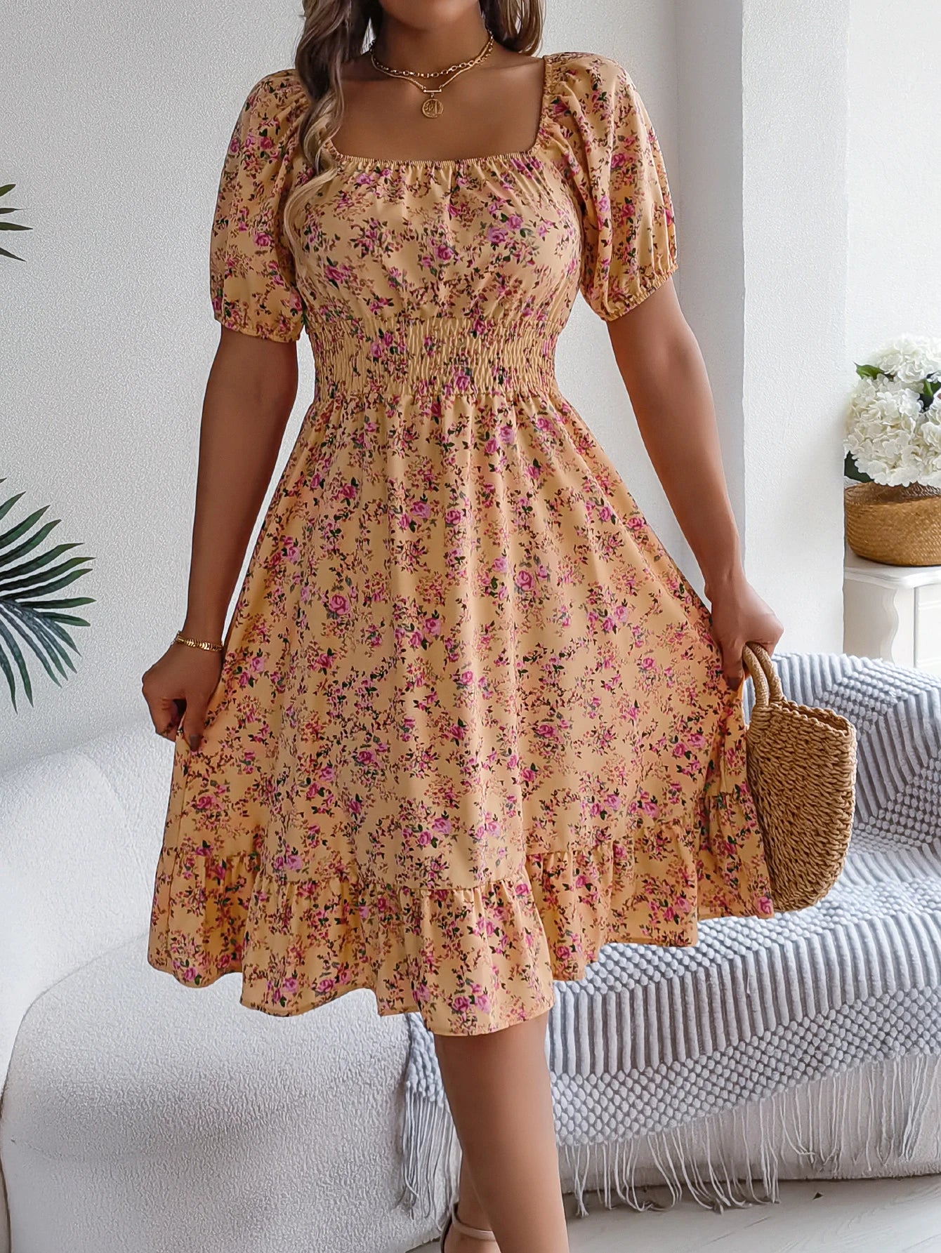 Sonette Ruffle Midi Dress