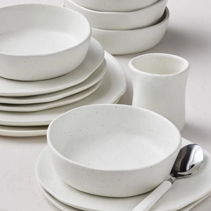 Coastal Stone Debossed Dinnerware Ensemble