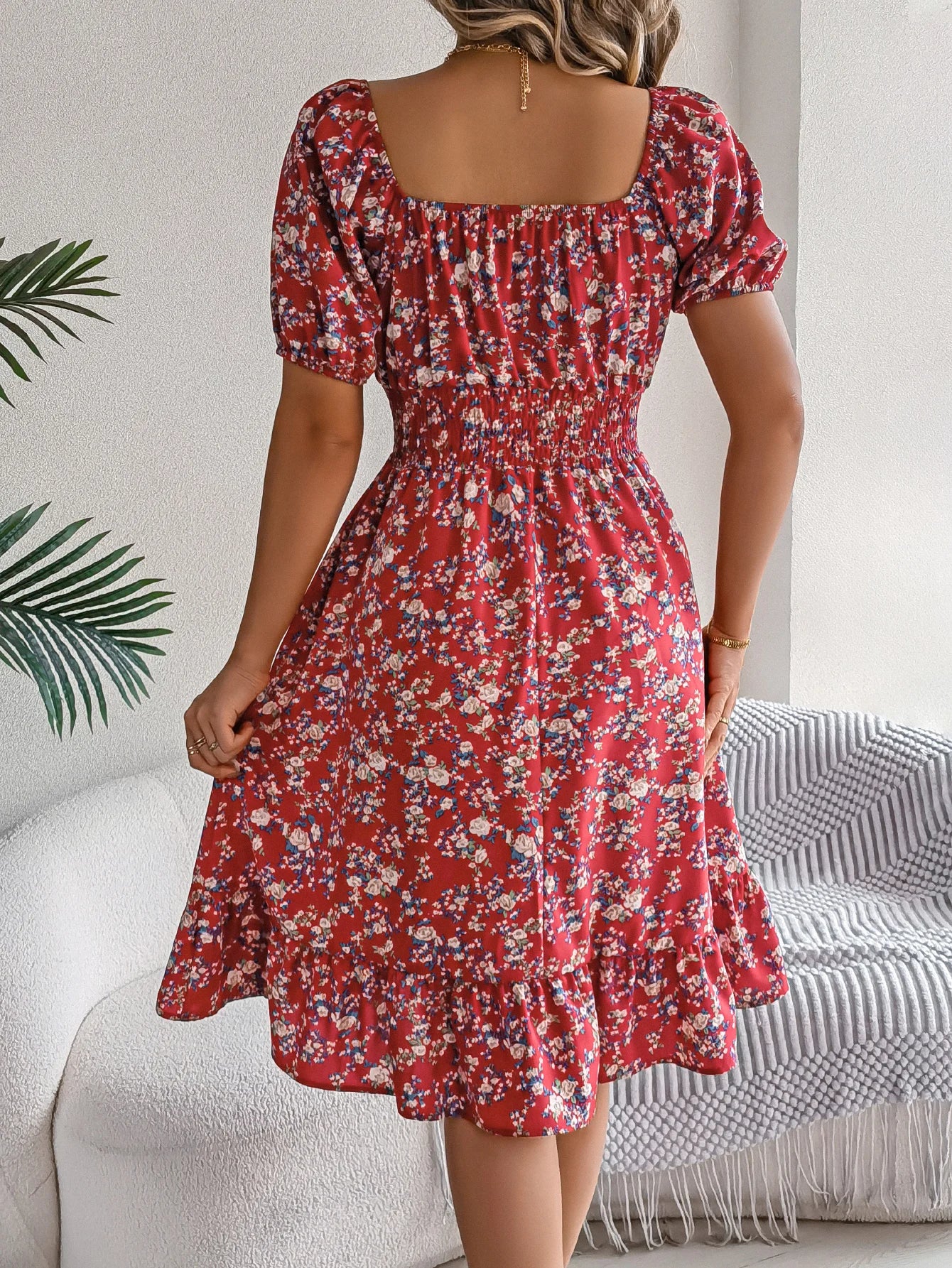 Sonette Ruffle Midi Dress