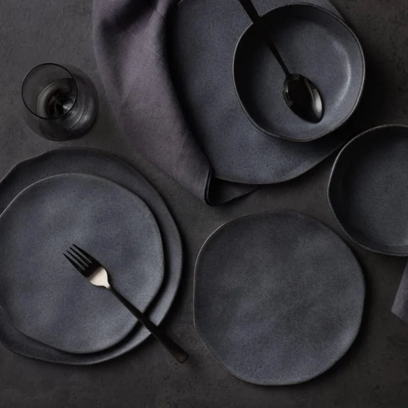 Coastal Stone Debossed Dinnerware Ensemble