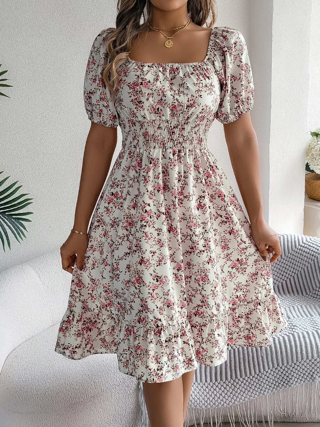 Sonette Ruffle Midi Dress