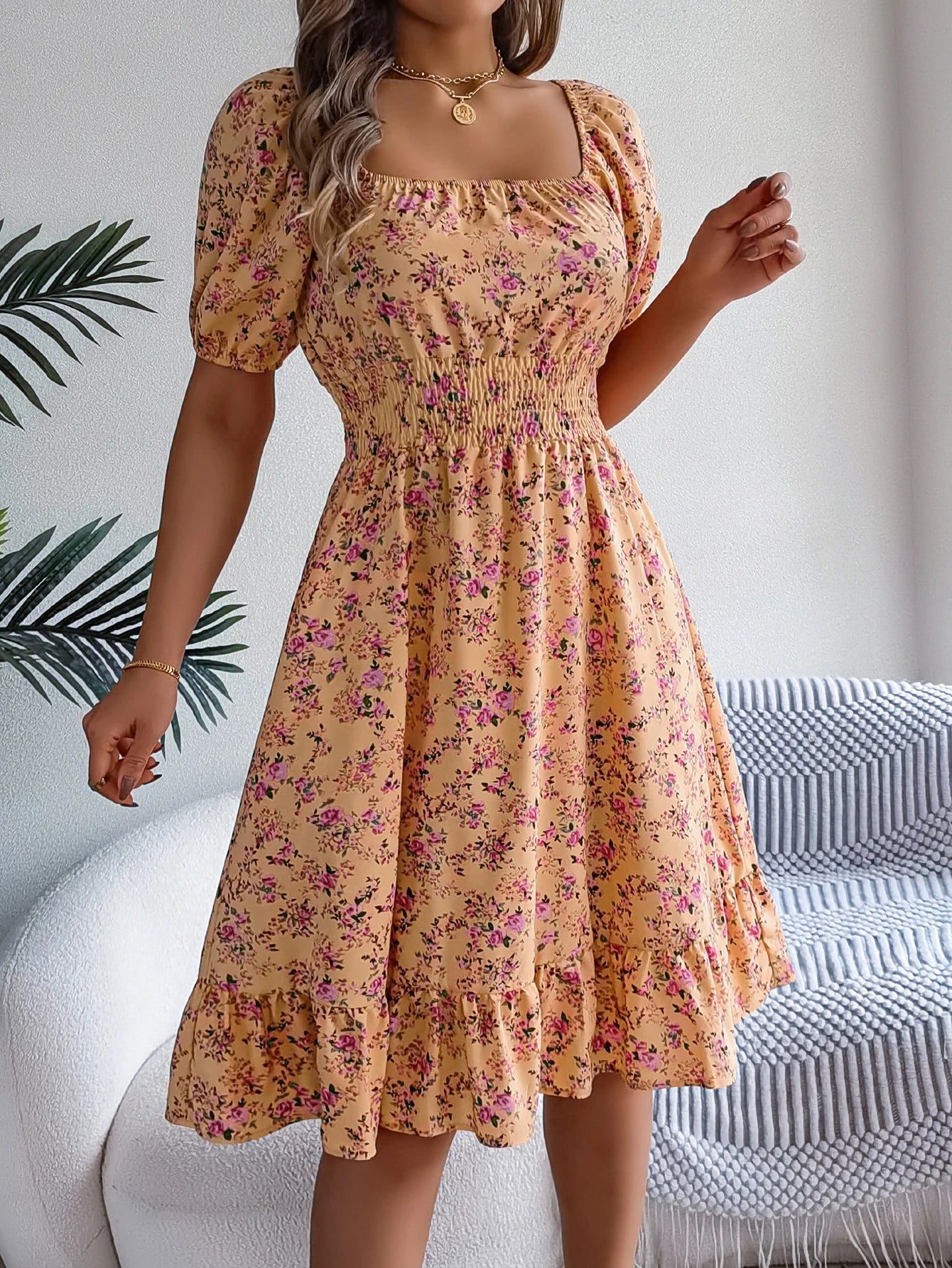Sonette Ruffle Midi Dress