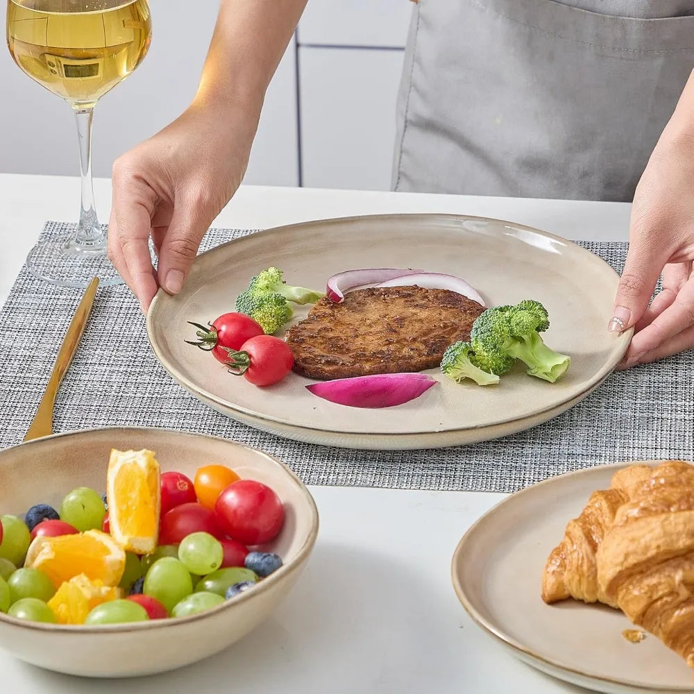 Ardela 12-Piece Glazed Ceramic Dining Set