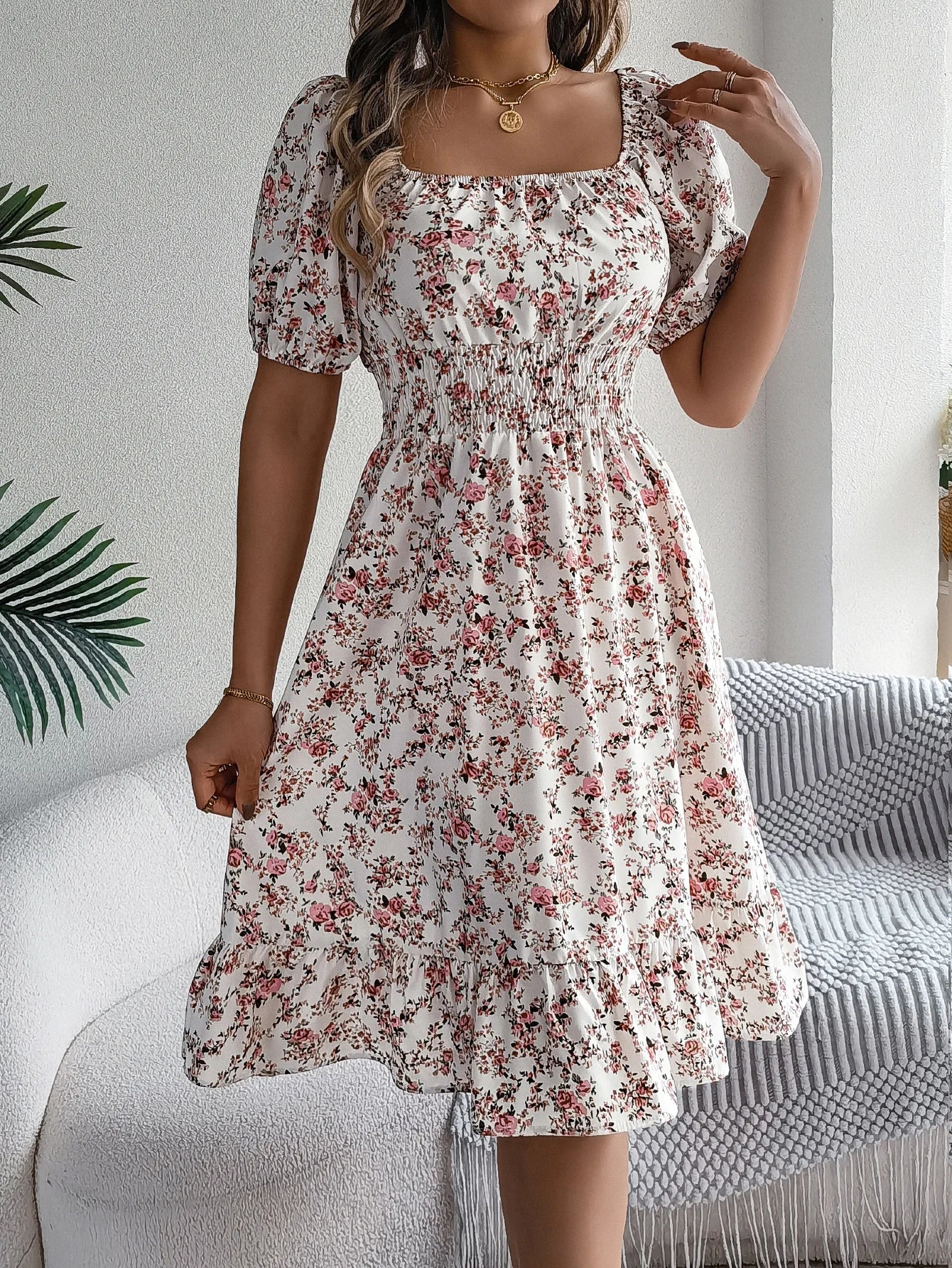 Sonette Ruffle Midi Dress