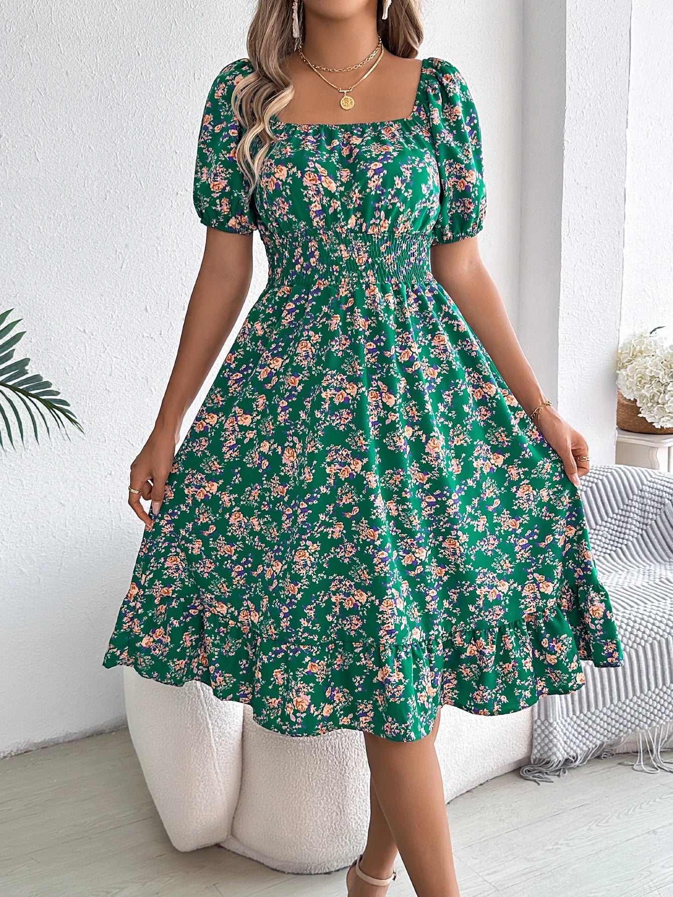 Sonette Ruffle Midi Dress