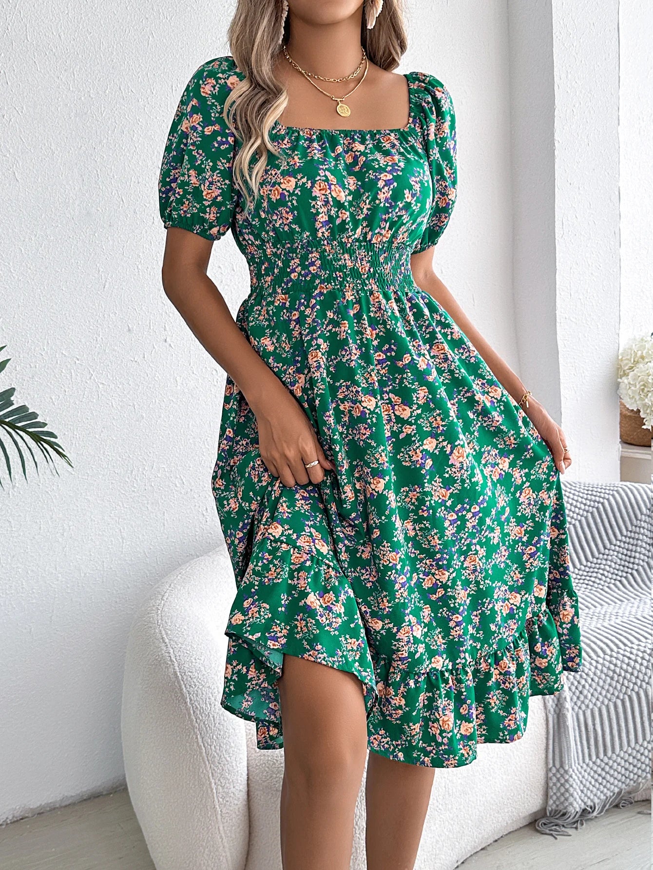 Sonette Ruffle Midi Dress